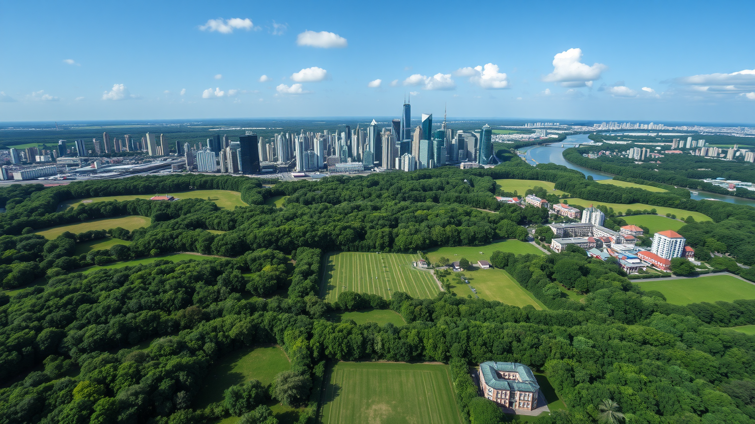 Landschaft und Stadtwirtschaft vereint