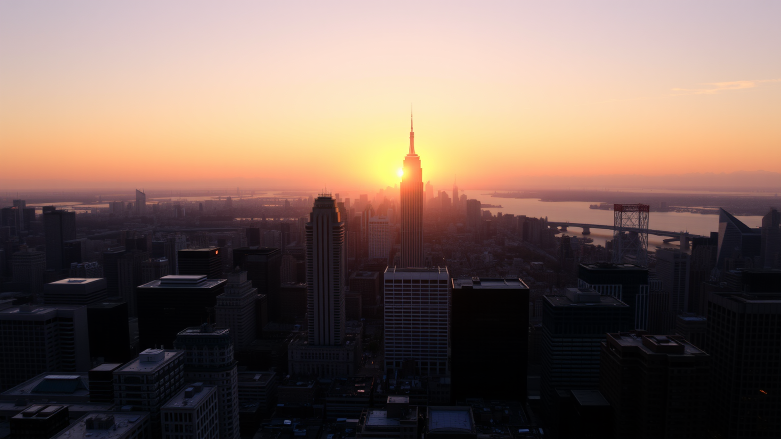 Sonnenaufgang über der Stadt